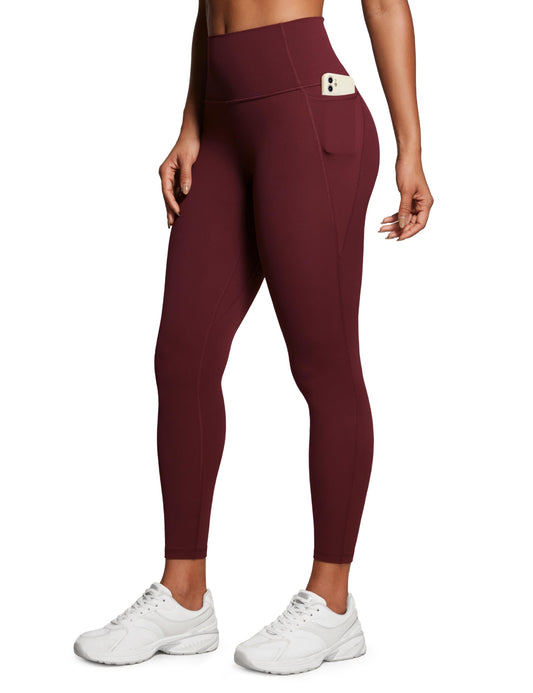 CRZ YOGA Womens Butterluxe Workout Leggings 25 Inches - High Waisted Gym Yoga Pants with Pockets Buttery Soft