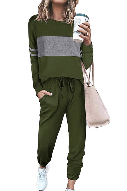 PRETTYGARDEN Womens 2 Piece Sets 2025 Long Sleeve Tops High Waisted Sweatpants Lounge Set Fall Fashion Travel Outfits