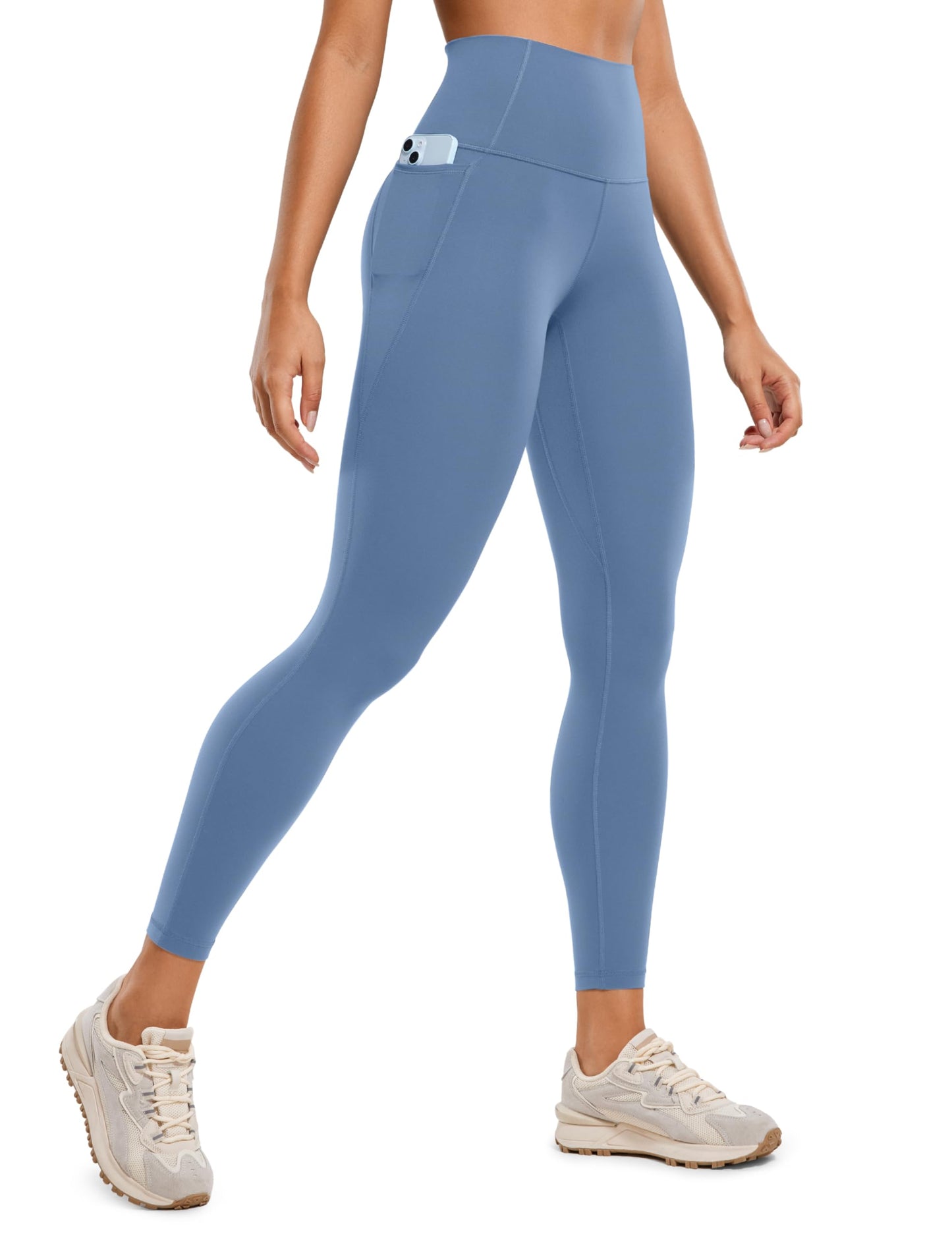 CRZ YOGA Womens Butterluxe Workout Leggings 25 Inches - High Waisted Gym Yoga Pants with Pockets Buttery Soft