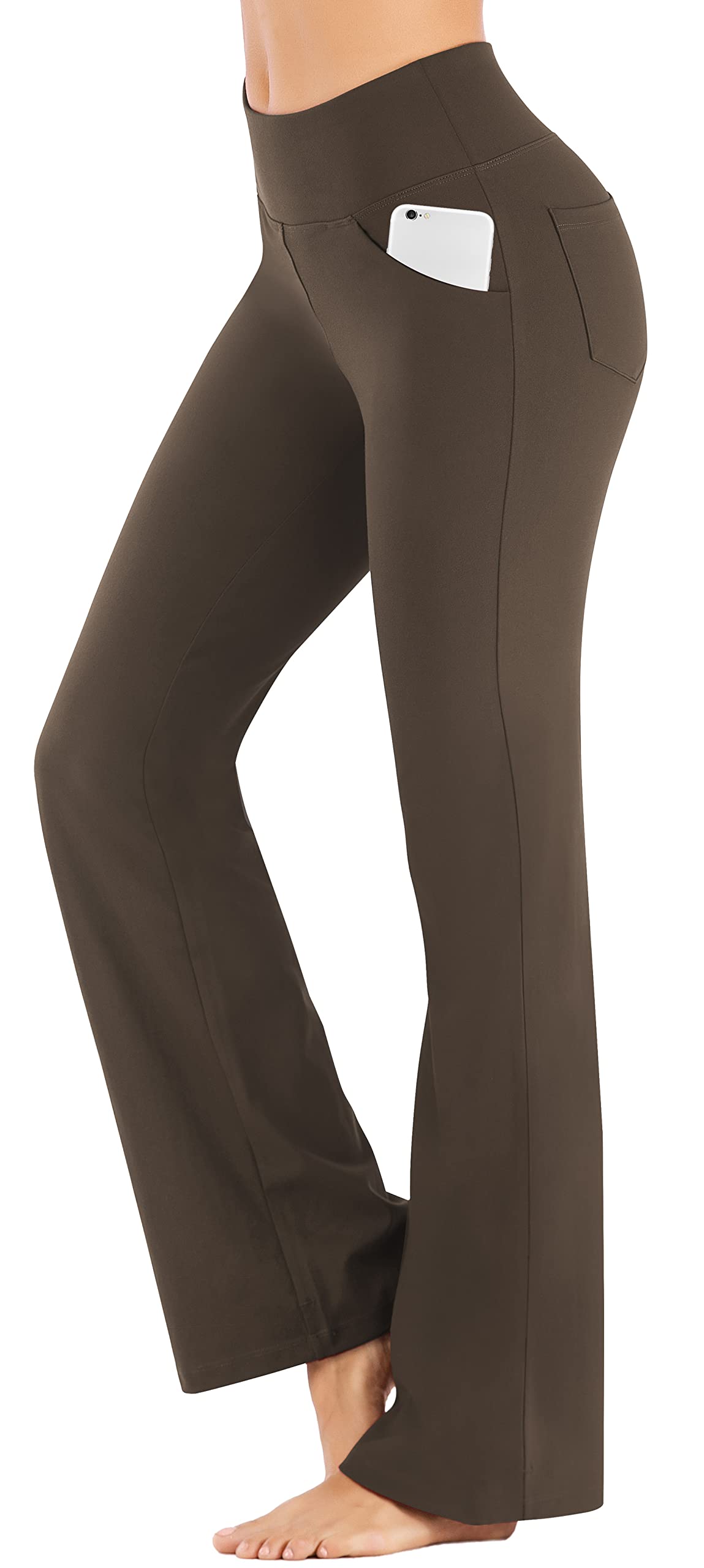 IUGA Yoga Pants Women Wide Leg High Waist Bootcut Workout Flare Leggings Tummy Control Work Dress Pants Women 4 Pockets