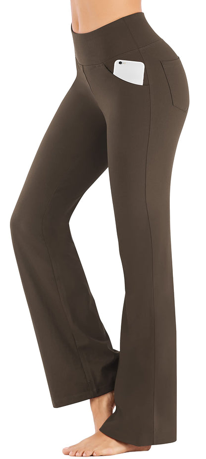 IUGA Yoga Pants Women Wide Leg High Waist Bootcut Workout Flare Leggings Tummy Control Work Dress Pants Women 4 Pockets