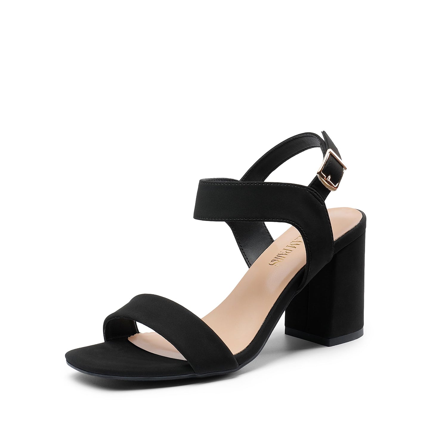 DREAM PAIRS Women's High Chunky Heels Square Toe Block Ankle Strap Dress Comfort Sandals