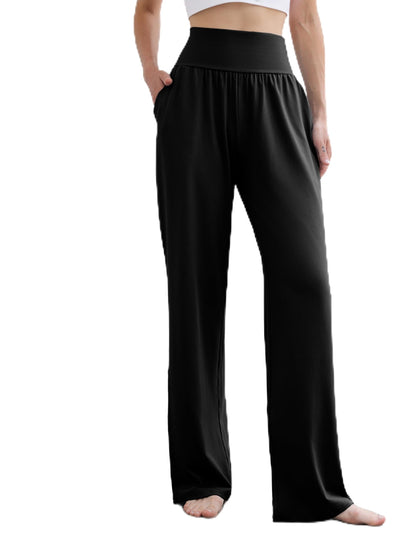 ESOFT Women's Wide Leg Yoga Pants High Waisted Lounge Loose Palazzo with Pockets Comfy Flowy Cozy Pajama Pants 28" 30" 32"