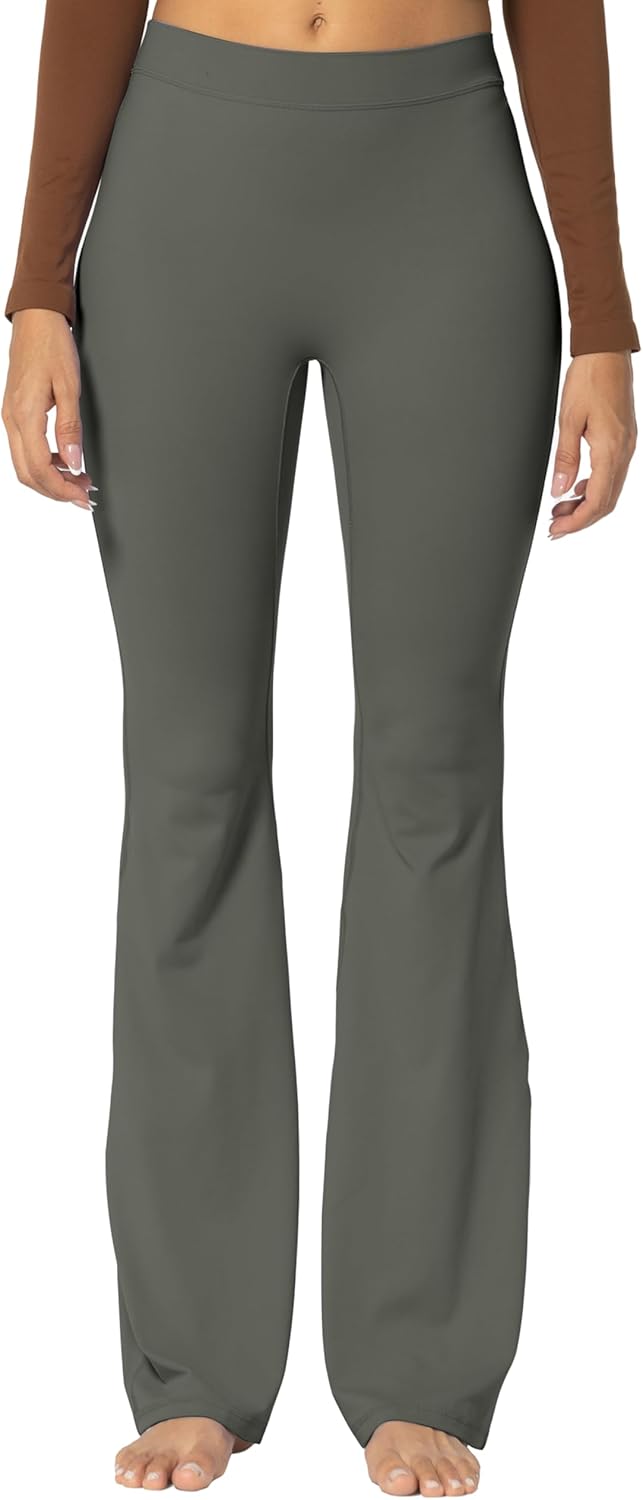 Sunzel Flare Leggings, Crossover Yoga Pants with Tummy Control, High-Waisted and Wide Leg