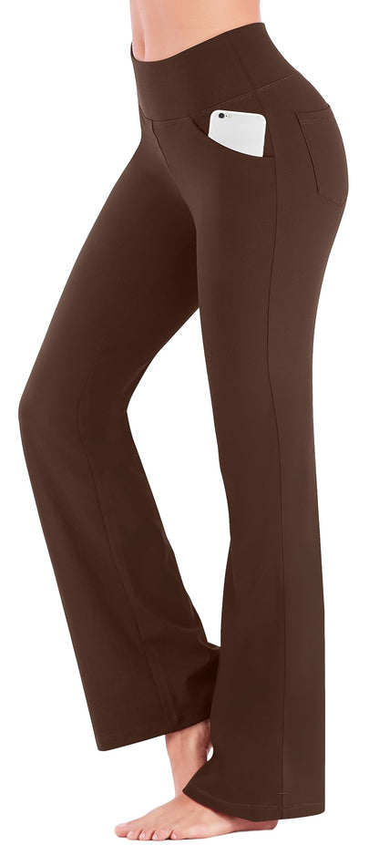 IUGA Yoga Pants Women Wide Leg High Waist Bootcut Workout Flare Leggings Tummy Control Work Dress Pants Women 4 Pockets