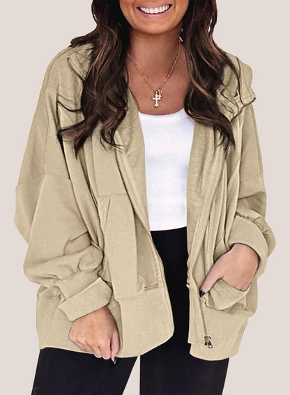 Eytino Women Plus Size Sweatshirts Long Sleeve Zip Up Oversized Casual Hoodies Jackets 2025 Fashion Fall Outfits(1X-5X)