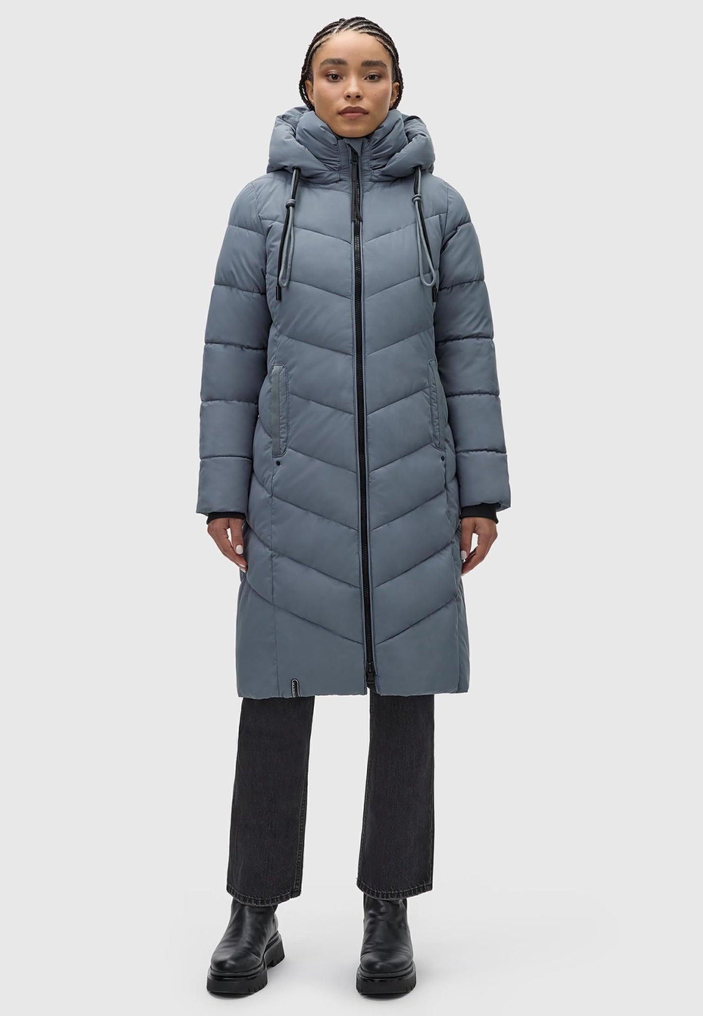 Women's Winter Jacket with Hood | Windproof & Weather-Resistant Jacket | Quilted, Puffy Coat | Sahnekatzii XIV XS-5XL