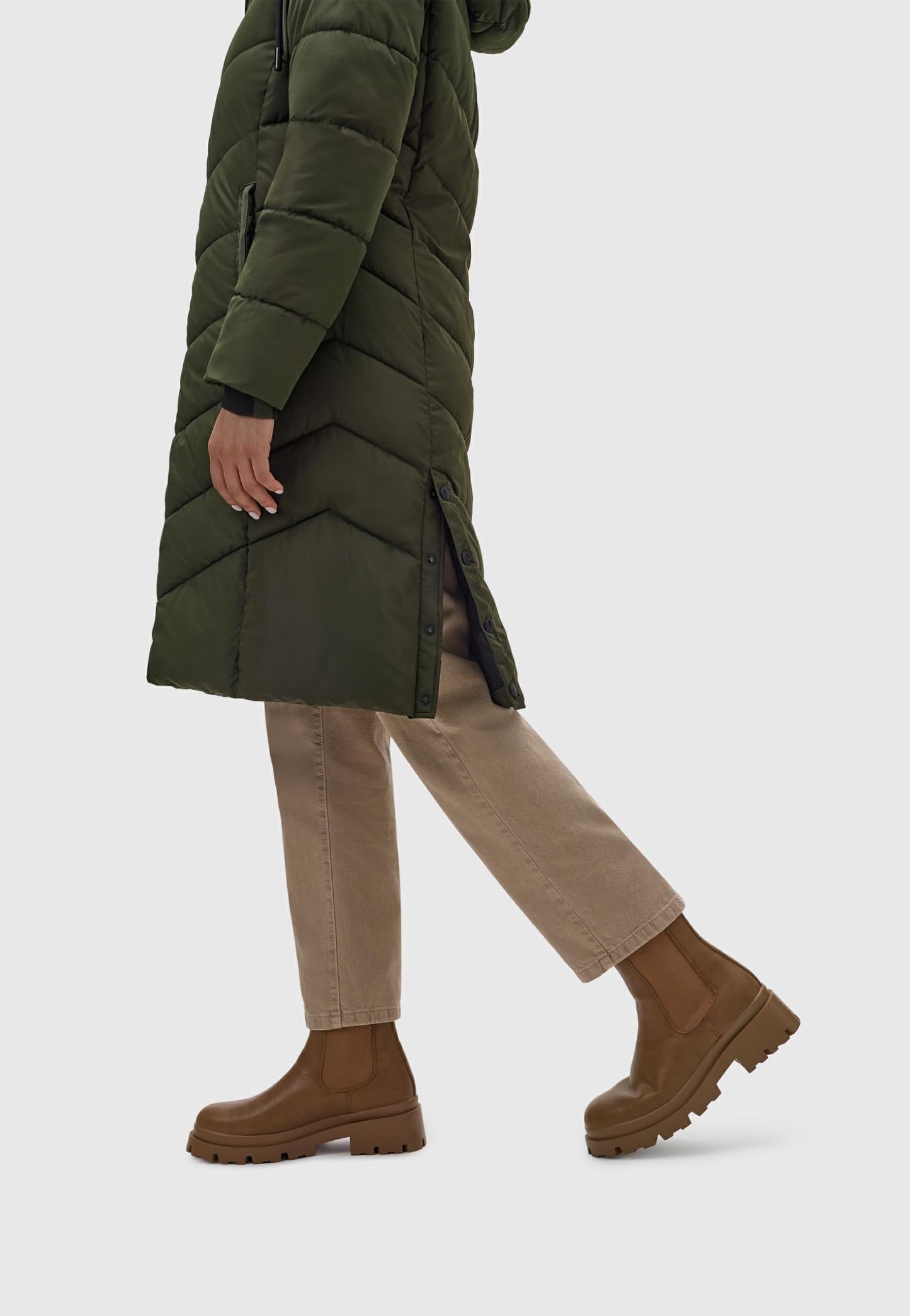 Women's Winter Jacket with Hood | Windproof & Weather-Resistant Jacket | Quilted, Puffy Coat | Sahnekatzii XIV XS-5XL
