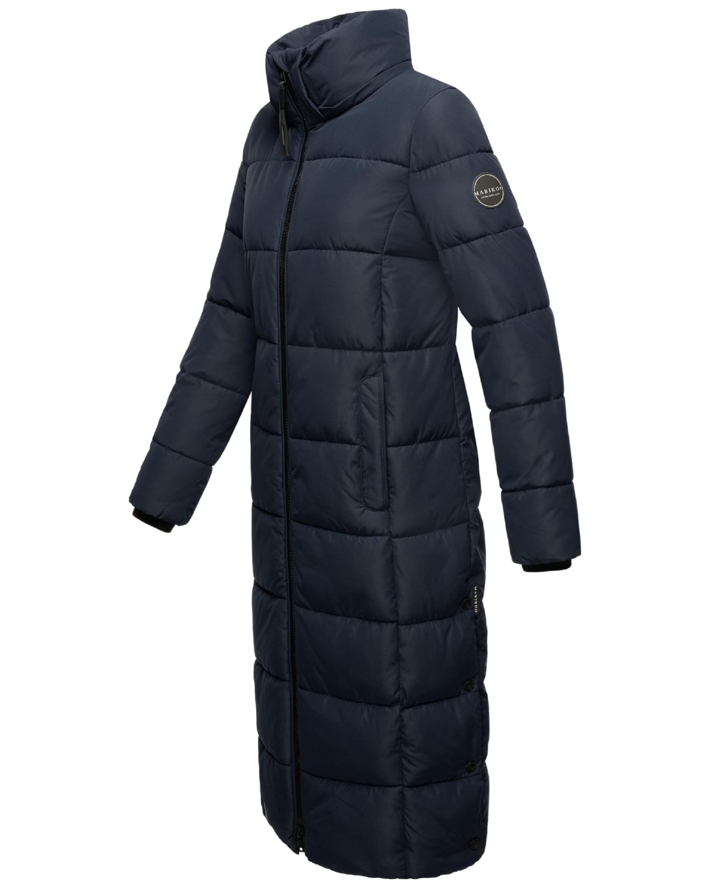 Long Fall & Winter Coat for Women | Detachable Hood | Quilted Women’s Calf-Length Jacket | Nadeshikoo XVI XS-5XL