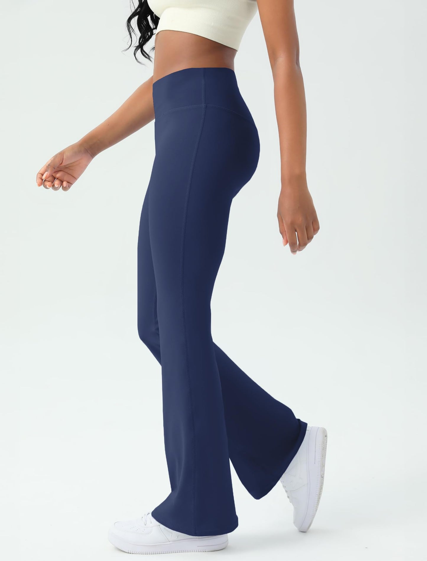Women's Yoga Pants Bootcut Flare Leggings Flared Bell Bottom Leggings High-Waisted Workout Pants Tummy Control
