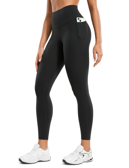CRZ YOGA Womens Butterluxe Workout Leggings 25 Inches - High Waisted Gym Yoga Pants with Pockets Buttery Soft