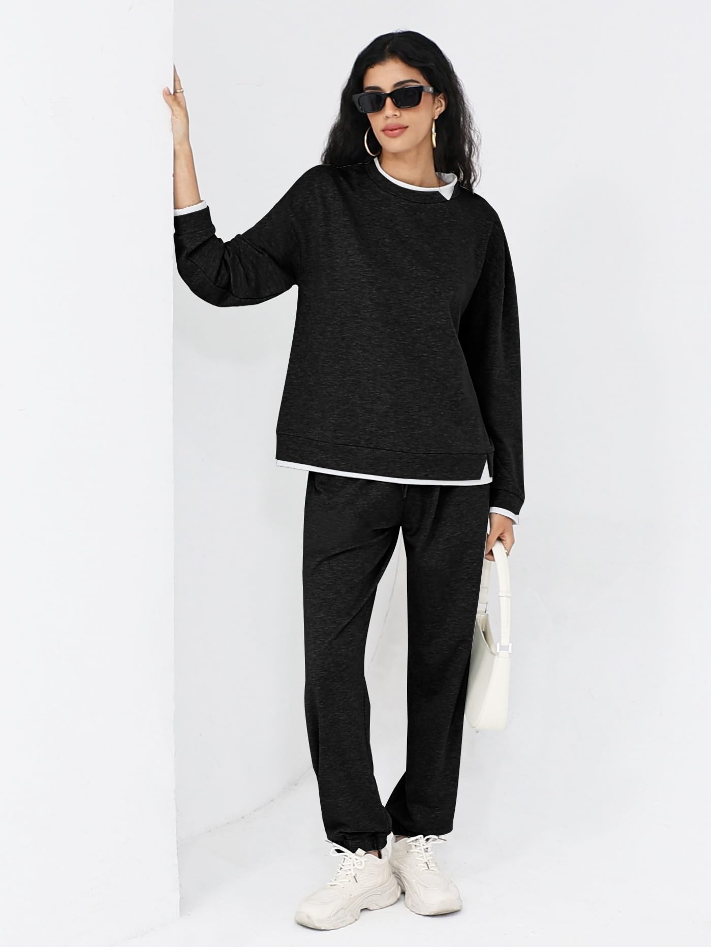 ETCYY NEW Lounge Sets for Women Two Piece Outfits Sweatsuits Sets Long Pant Loungewear Workout Athletic Tracksuits
