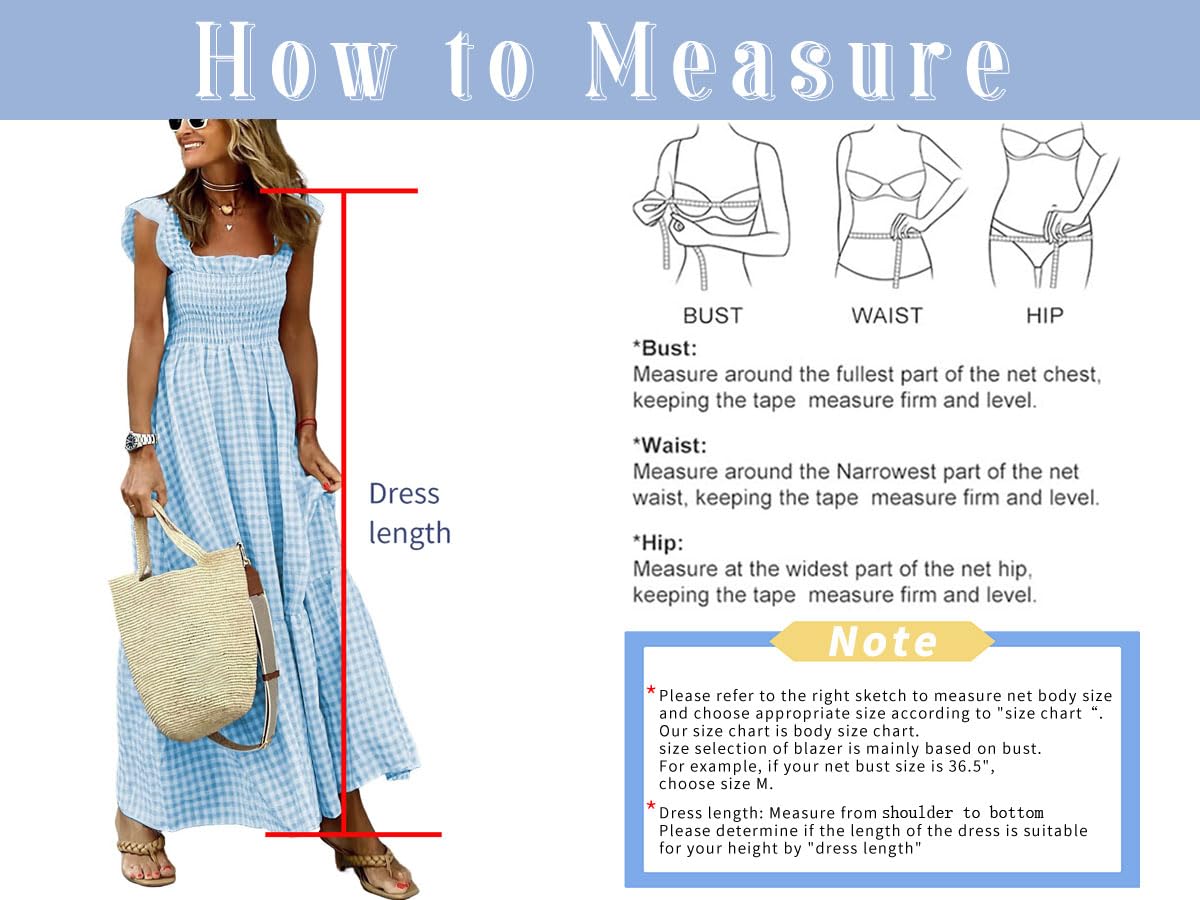 chouyatou Women's Retro Plaid Smocked Dress Spaghetti Strap Flounce Long Dress