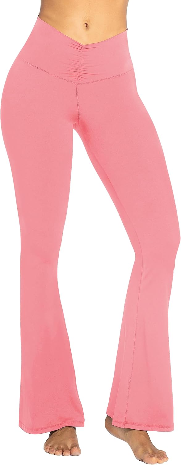 Sunzel Flare Leggings, Crossover Yoga Pants with Tummy Control, High-Waisted and Wide Leg