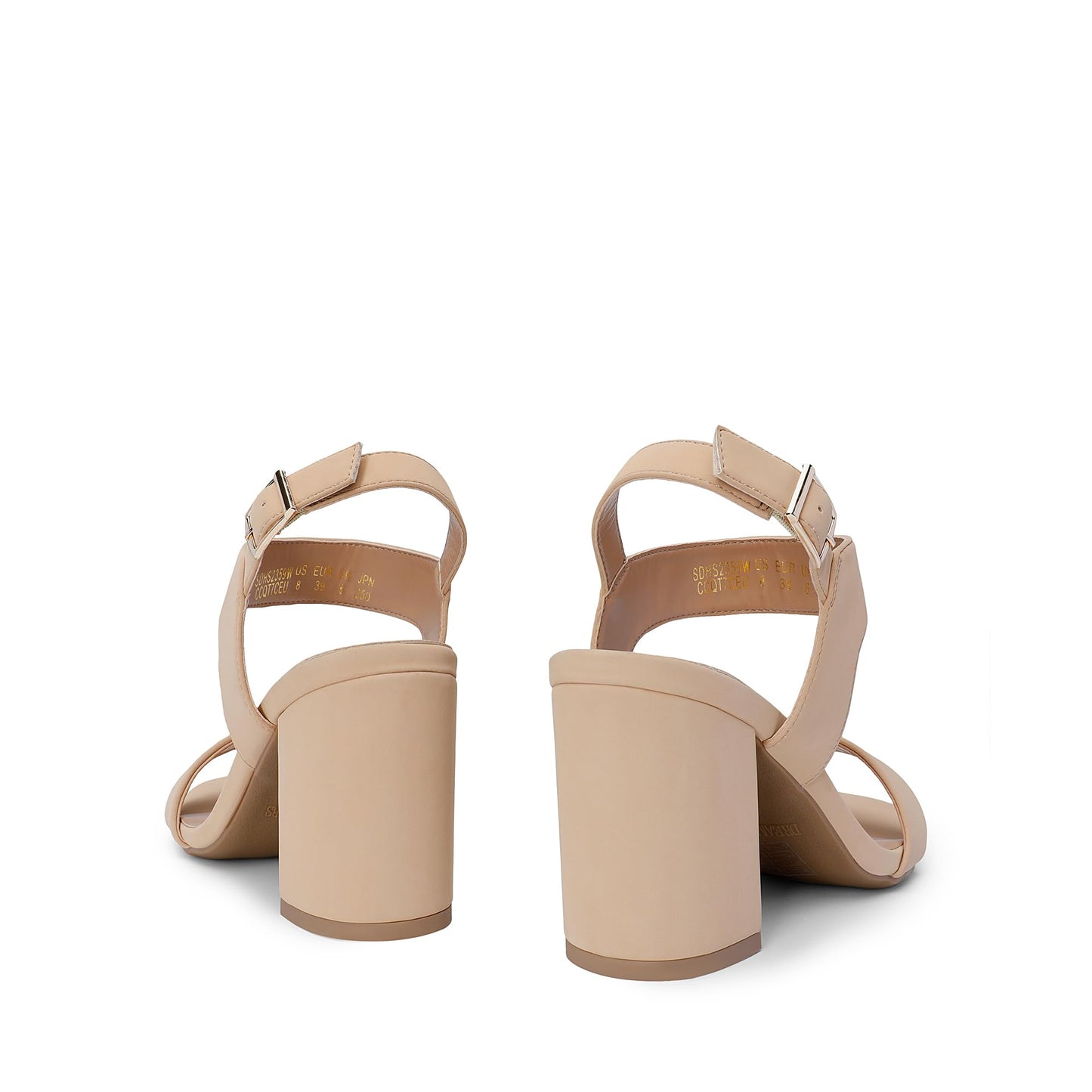 DREAM PAIRS Women's High Chunky Heels Square Toe Block Ankle Strap Dress Comfort Sandals