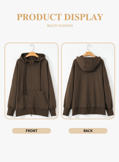 Eytino Women Plus Size Sweatshirts Long Sleeve Zip Up Oversized Casual Hoodies Jackets 2025 Fashion Fall Outfits(1X-5X)
