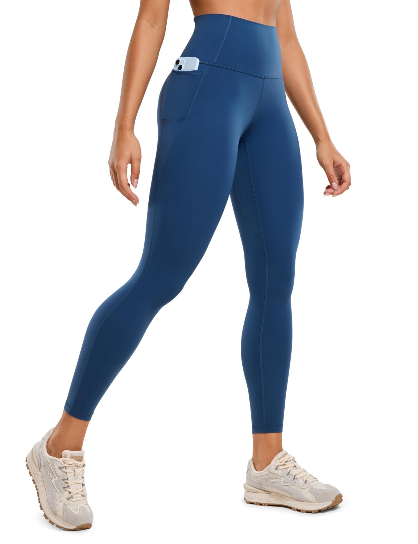 CRZ YOGA Womens Butterluxe Workout Leggings 25 Inches - High Waisted Gym Yoga Pants with Pockets Buttery Soft