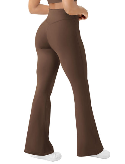 Women's Yoga Pants Bootcut Flare Leggings Flared Bell Bottom Leggings High-Waisted Workout Pants Tummy Control