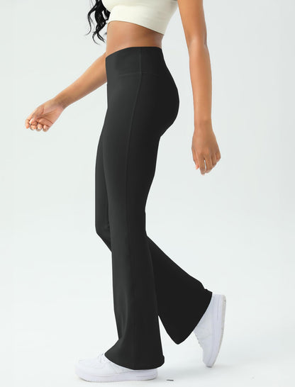 Women's Yoga Pants Bootcut Flare Leggings Flared Bell Bottom Leggings High-Waisted Workout Pants Tummy Control