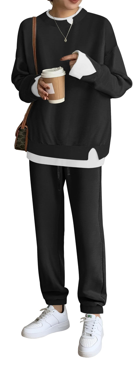 ETCYY NEW Lounge Sets for Women Two Piece Outfits Sweatsuits Sets Long Pant Loungewear Workout Athletic Tracksuits