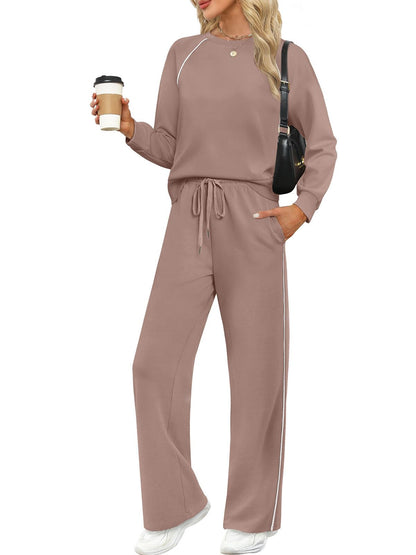 SAMPEEL Women 2 Piece Lounge Sets Sweatsuit Fall Outfits Matching Wide Leg pants Set Tracksuit Trendy Clothes