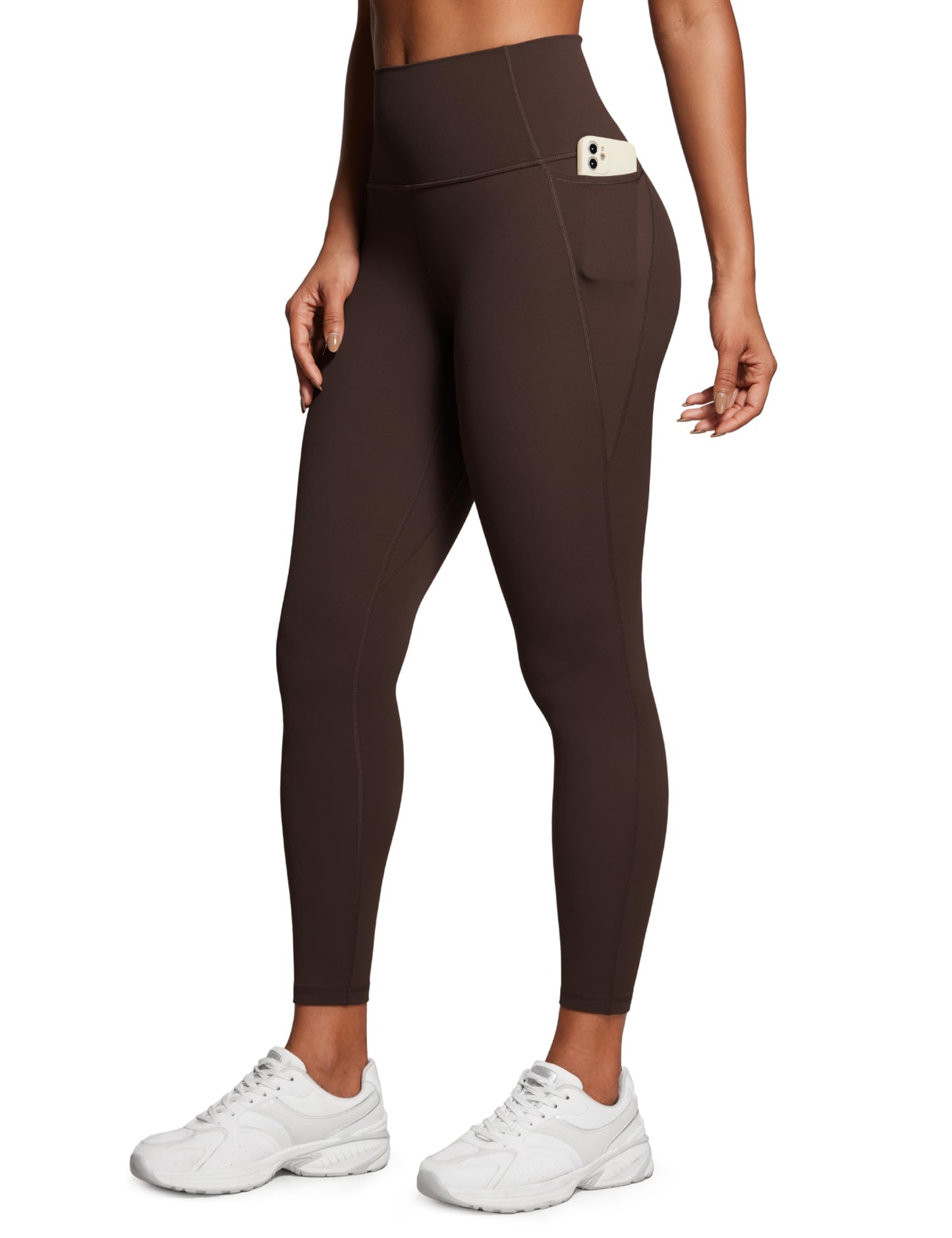 CRZ YOGA Womens Butterluxe Workout Leggings 25 Inches - High Waisted Gym Yoga Pants with Pockets Buttery Soft