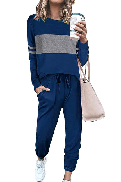PRETTYGARDEN Womens 2 Piece Sets 2025 Long Sleeve Tops High Waisted Sweatpants Lounge Set Fall Fashion Travel Outfits