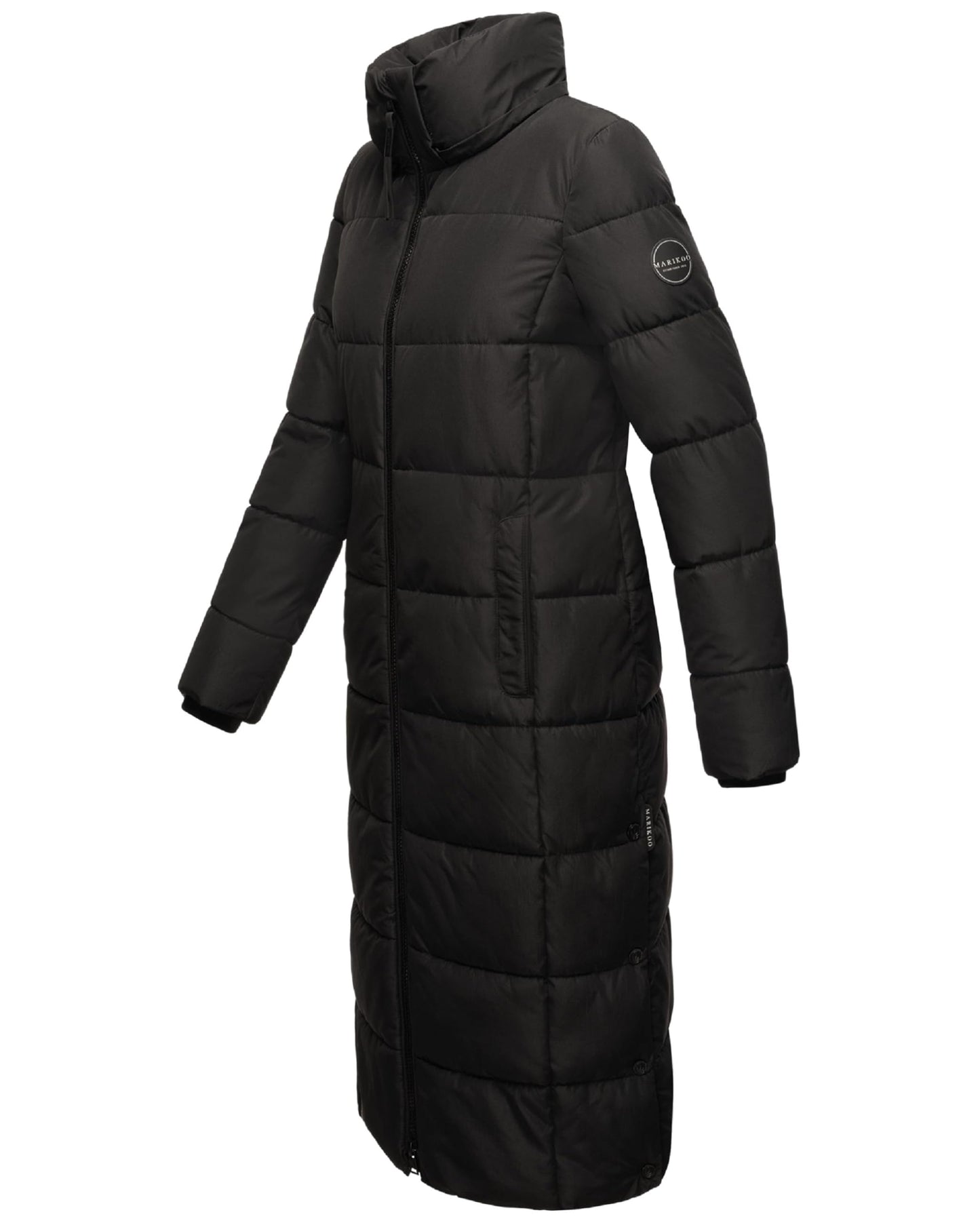 Long Fall & Winter Coat for Women | Detachable Hood | Quilted Women’s Calf-Length Jacket | Nadeshikoo XVI XS-5XL