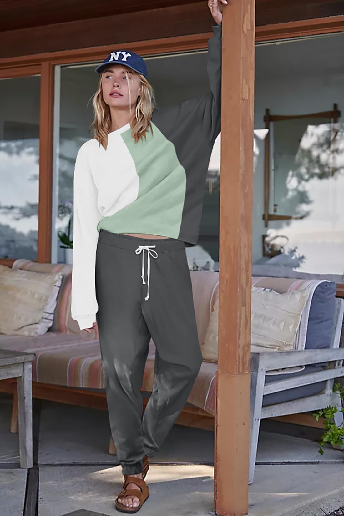 ETCYY NEW Lounge Sets for Women Two Piece Outfits Sweatsuits Sets Long Pant Loungewear Workout Athletic Tracksuits