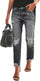 CHARTOU Women's Distressed Ripped Denim Jeans Cropped Capris Pants