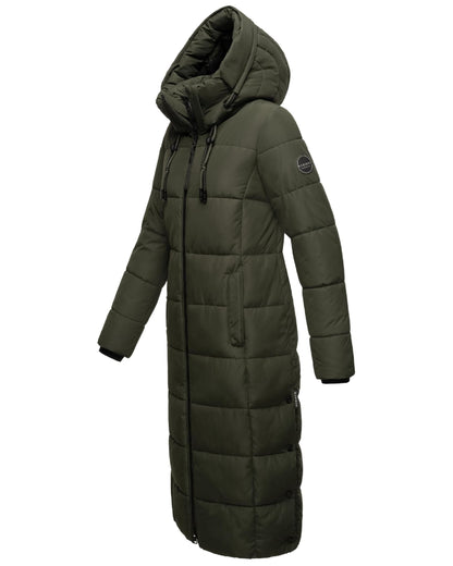 Long Fall & Winter Coat for Women | Detachable Hood | Quilted Women’s Calf-Length Jacket | Nadeshikoo XVI XS-5XL