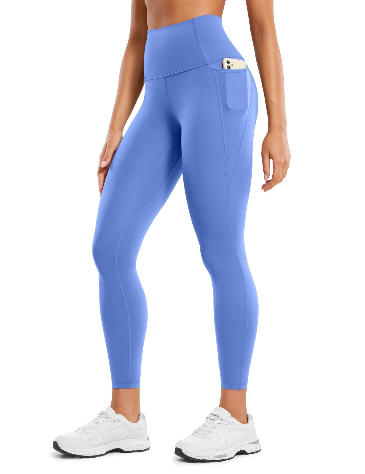 CRZ YOGA Womens Butterluxe Workout Leggings 25 Inches - High Waisted Gym Yoga Pants with Pockets Buttery Soft