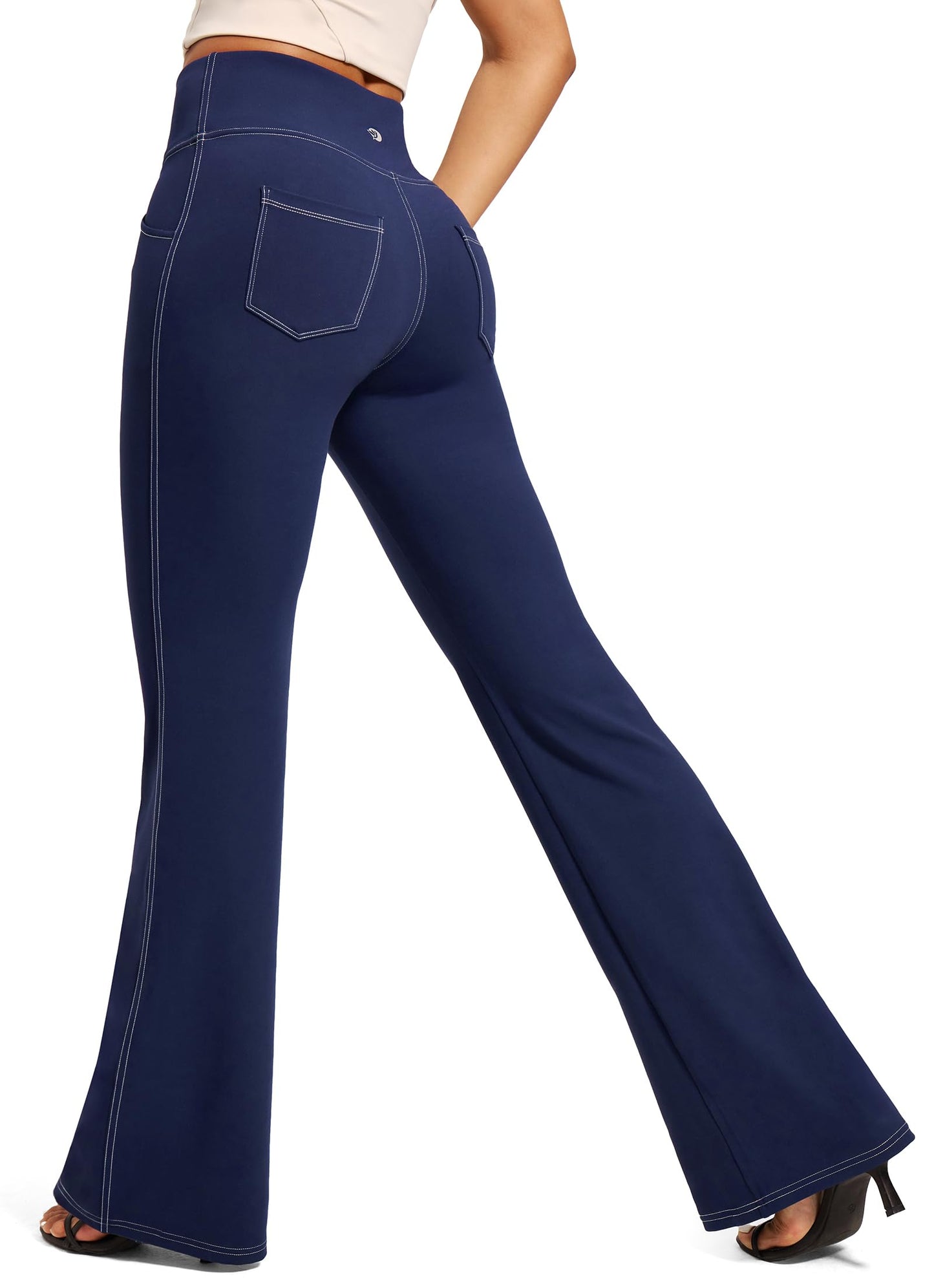 IUGA Yoga Pants Women Wide Leg High Waist Bootcut Workout Flare Leggings Tummy Control Work Dress Pants Women 4 Pockets