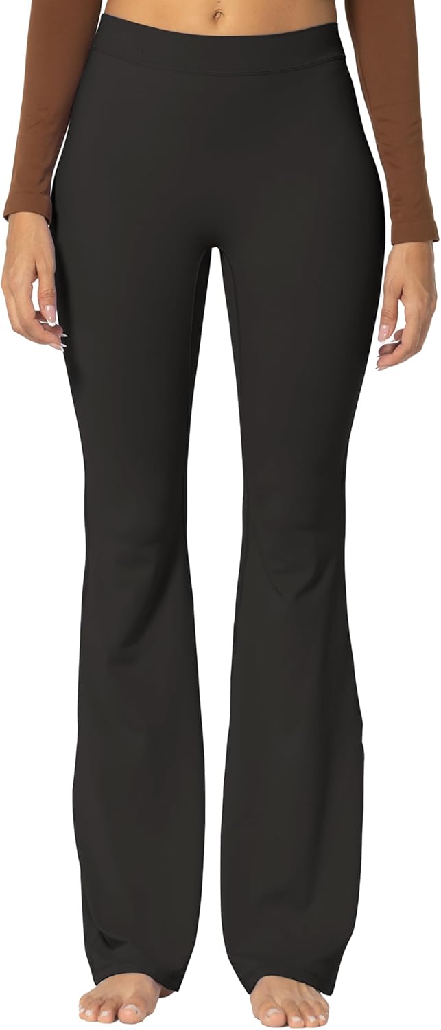 Sunzel Flare Leggings, Crossover Yoga Pants with Tummy Control, High-Waisted and Wide Leg