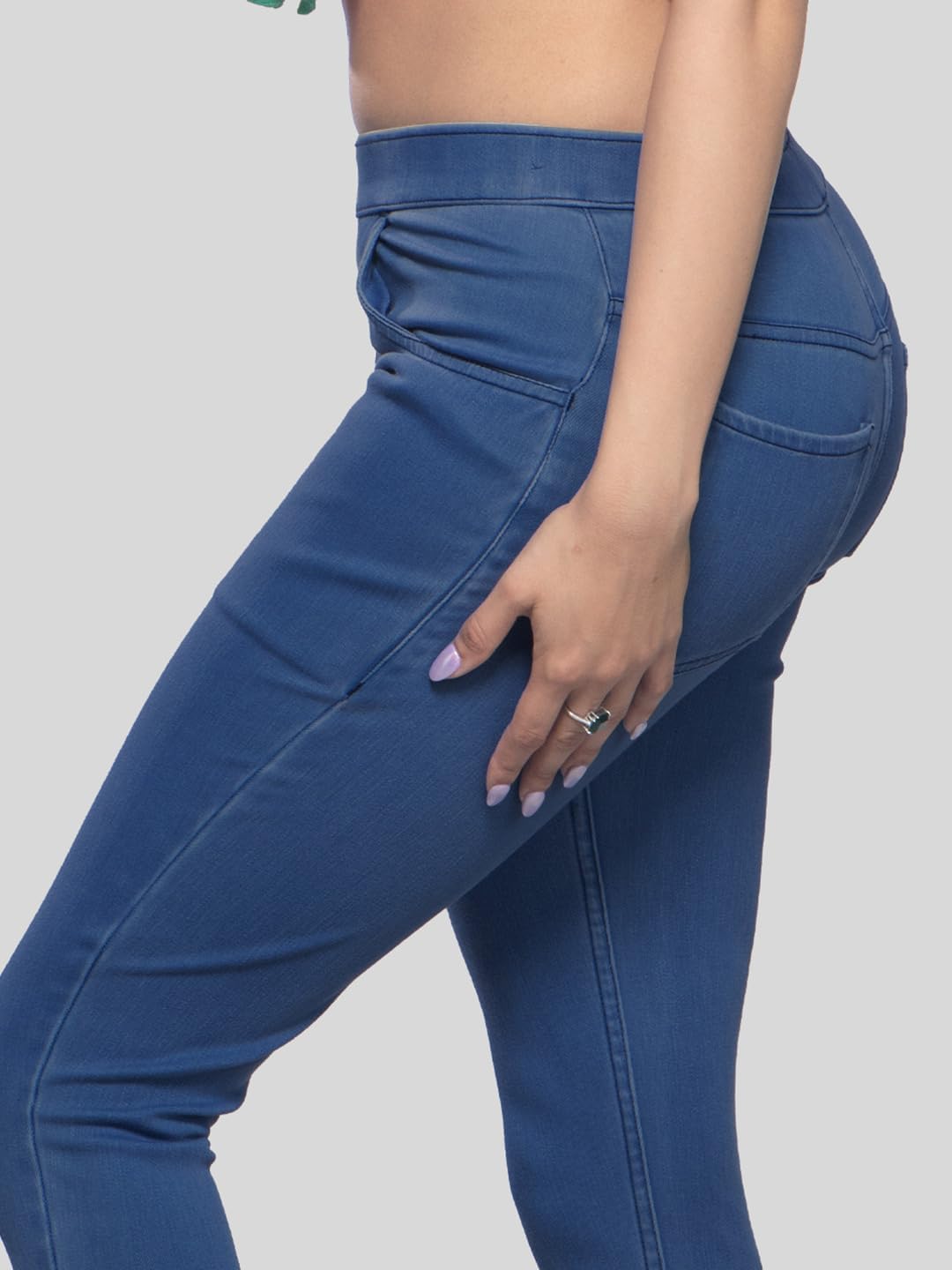 Lyra Cotton Knitted Women's Jeggings with Pockets | Comfortable Stylish Casual Pant | Trendy Slim-Fit Trousers - Pack of 2