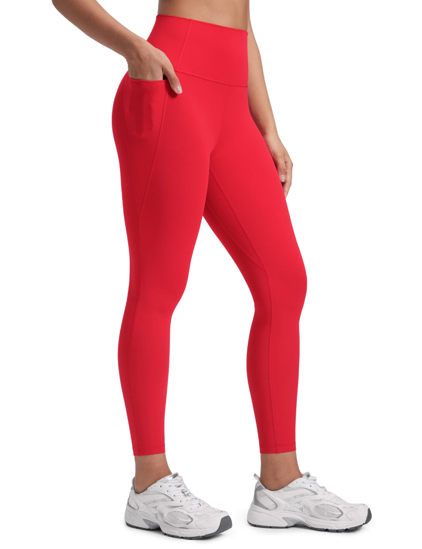 CRZ YOGA Womens Butterluxe Workout Leggings 25 Inches - High Waisted Gym Yoga Pants with Pockets Buttery Soft