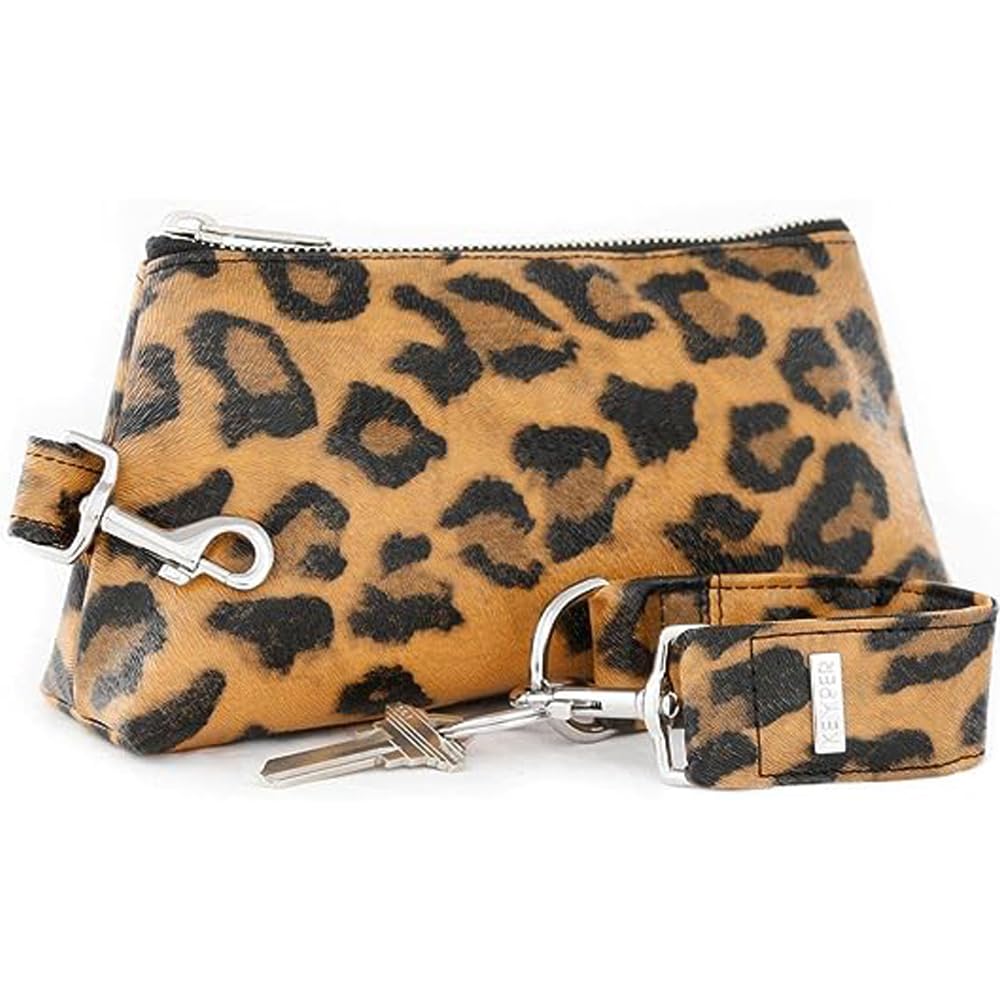 2-Piece Luxe Wristlet Set (IT Bag and a Key Ring Bracelet) Vegan Leather Classic Clutch Luxury Purse for Women