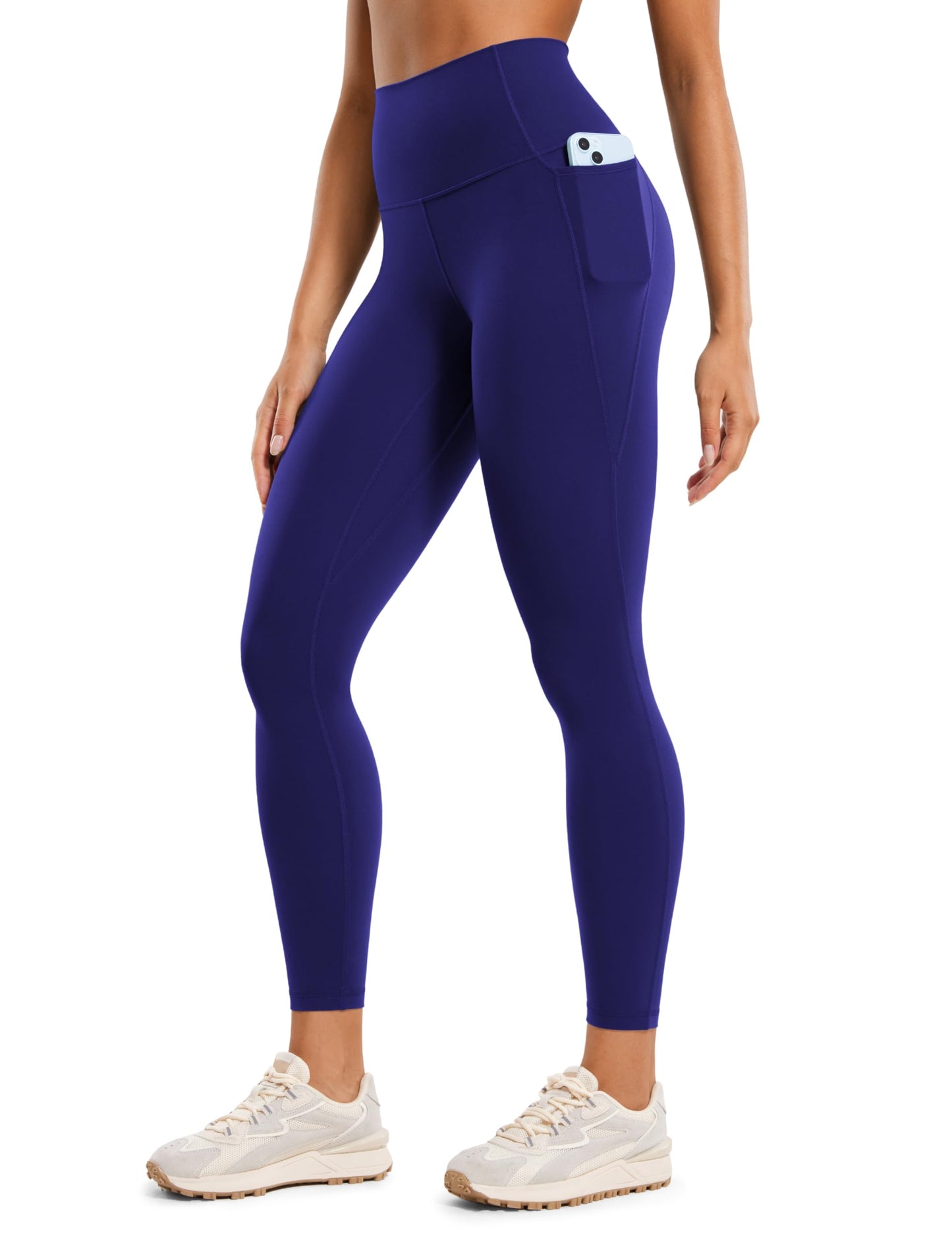CRZ YOGA Womens Butterluxe Workout Leggings 25 Inches - High Waisted Gym Yoga Pants with Pockets Buttery Soft