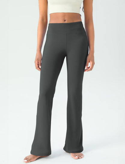 Women's Yoga Pants Bootcut Flare Leggings Flared Bell Bottom Leggings High-Waisted Workout Pants Tummy Control