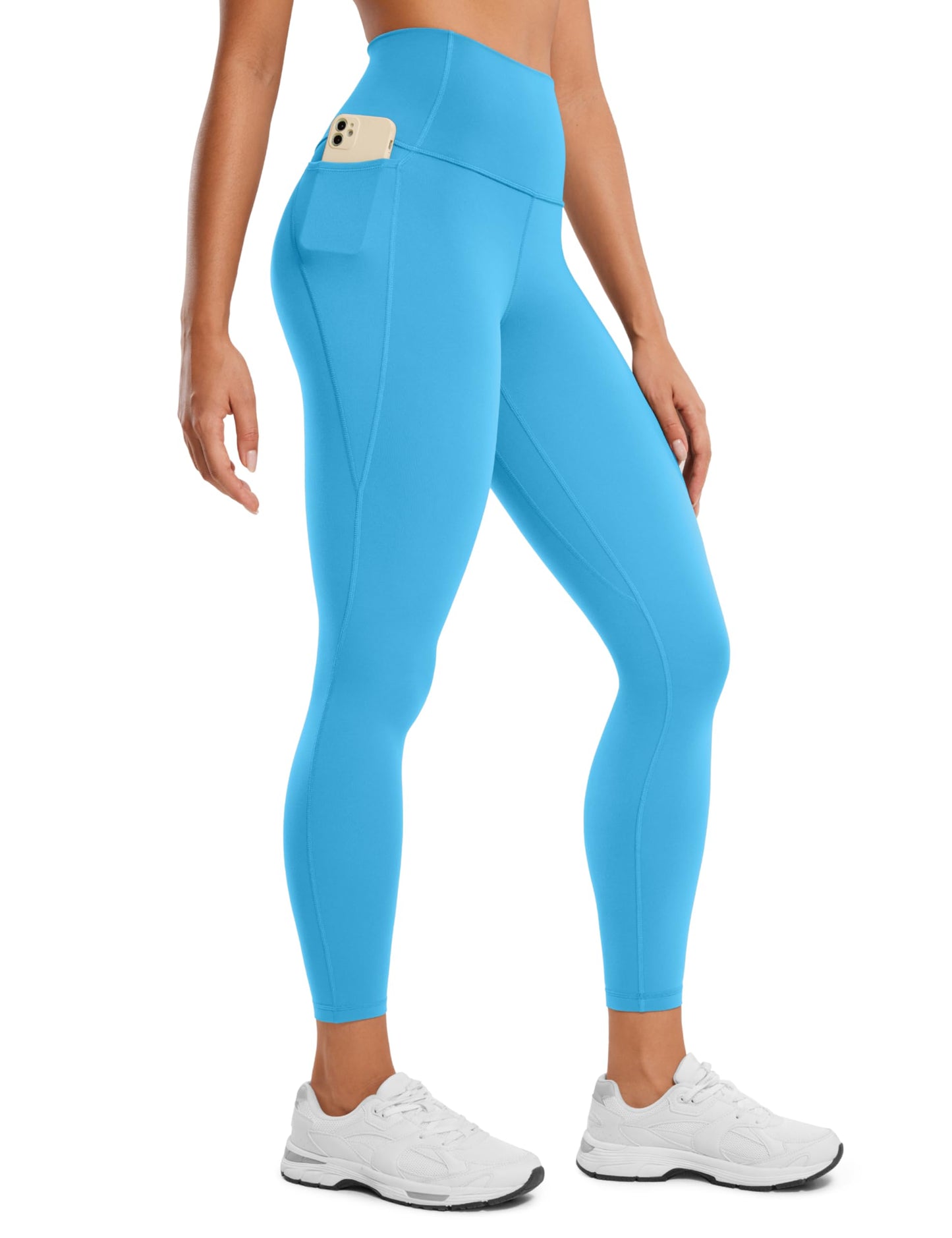 CRZ YOGA Womens Butterluxe Workout Leggings 25 Inches - High Waisted Gym Yoga Pants with Pockets Buttery Soft