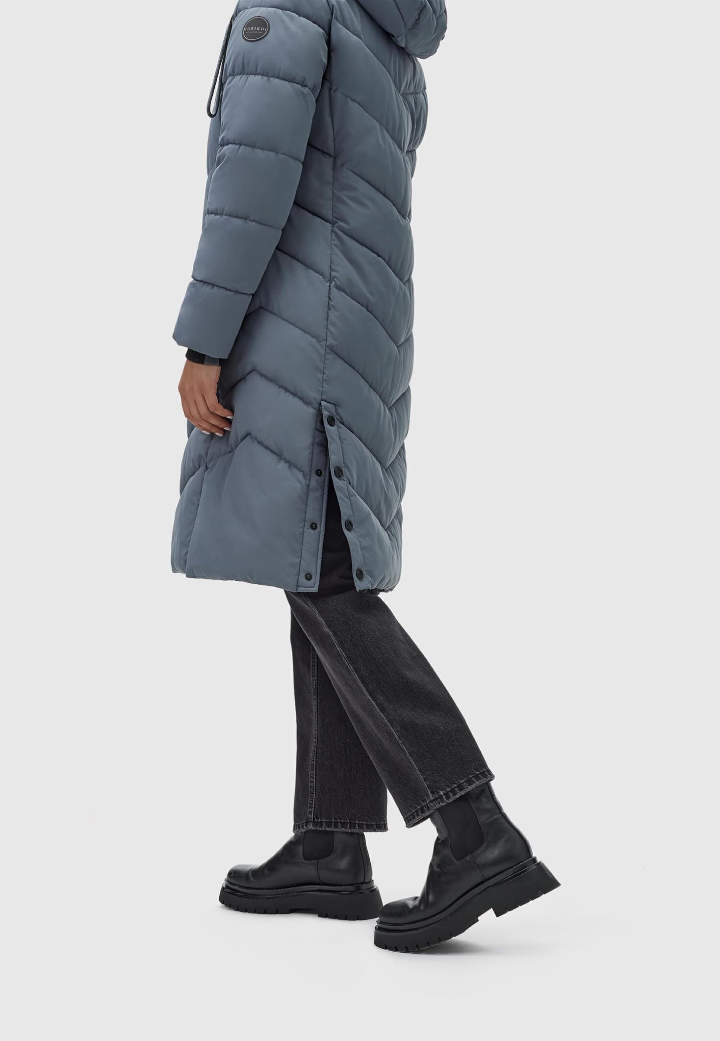 Women's Winter Jacket with Hood | Windproof & Weather-Resistant Jacket | Quilted, Puffy Coat | Sahnekatzii XIV XS-5XL