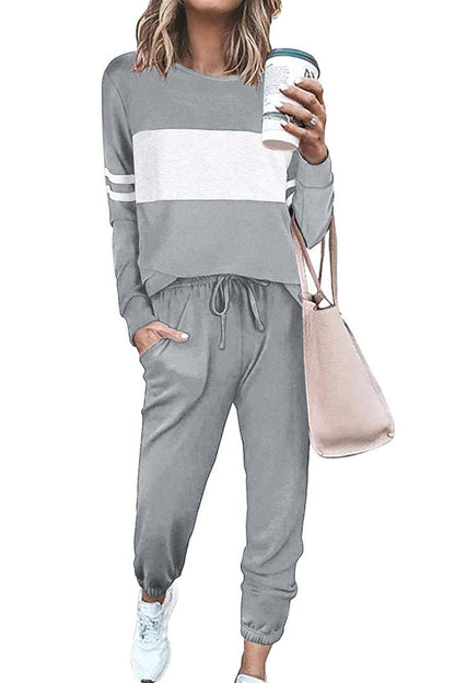 PRETTYGARDEN Womens 2 Piece Sets 2025 Long Sleeve Tops High Waisted Sweatpants Lounge Set Fall Fashion Travel Outfits