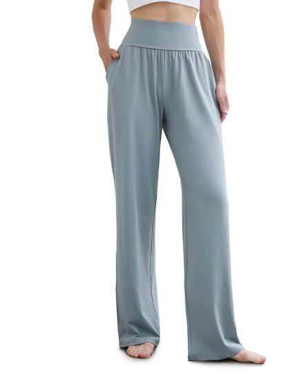 ESOFT Women's Wide Leg Yoga Pants High Waisted Lounge Loose Palazzo with Pockets Comfy Flowy Cozy Pajama Pants 28" 30" 32"