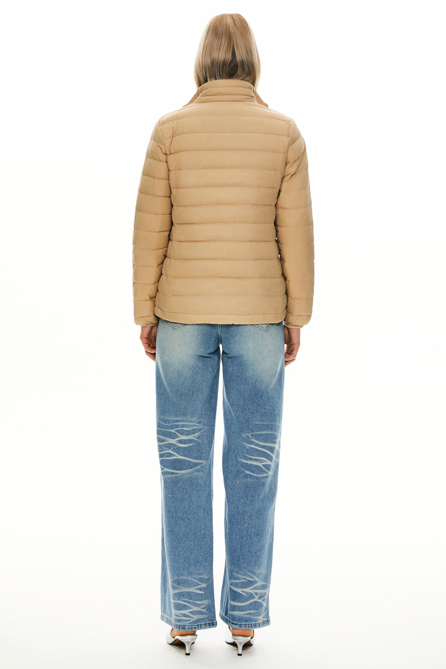 Orolay Women's Lightweight Packable Down Jacket Quilted Puffer Coat with Stand Collar