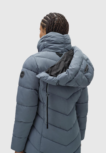 Women's Winter Jacket with Hood | Windproof & Weather-Resistant Jacket | Quilted, Puffy Coat | Sahnekatzii XIV XS-5XL