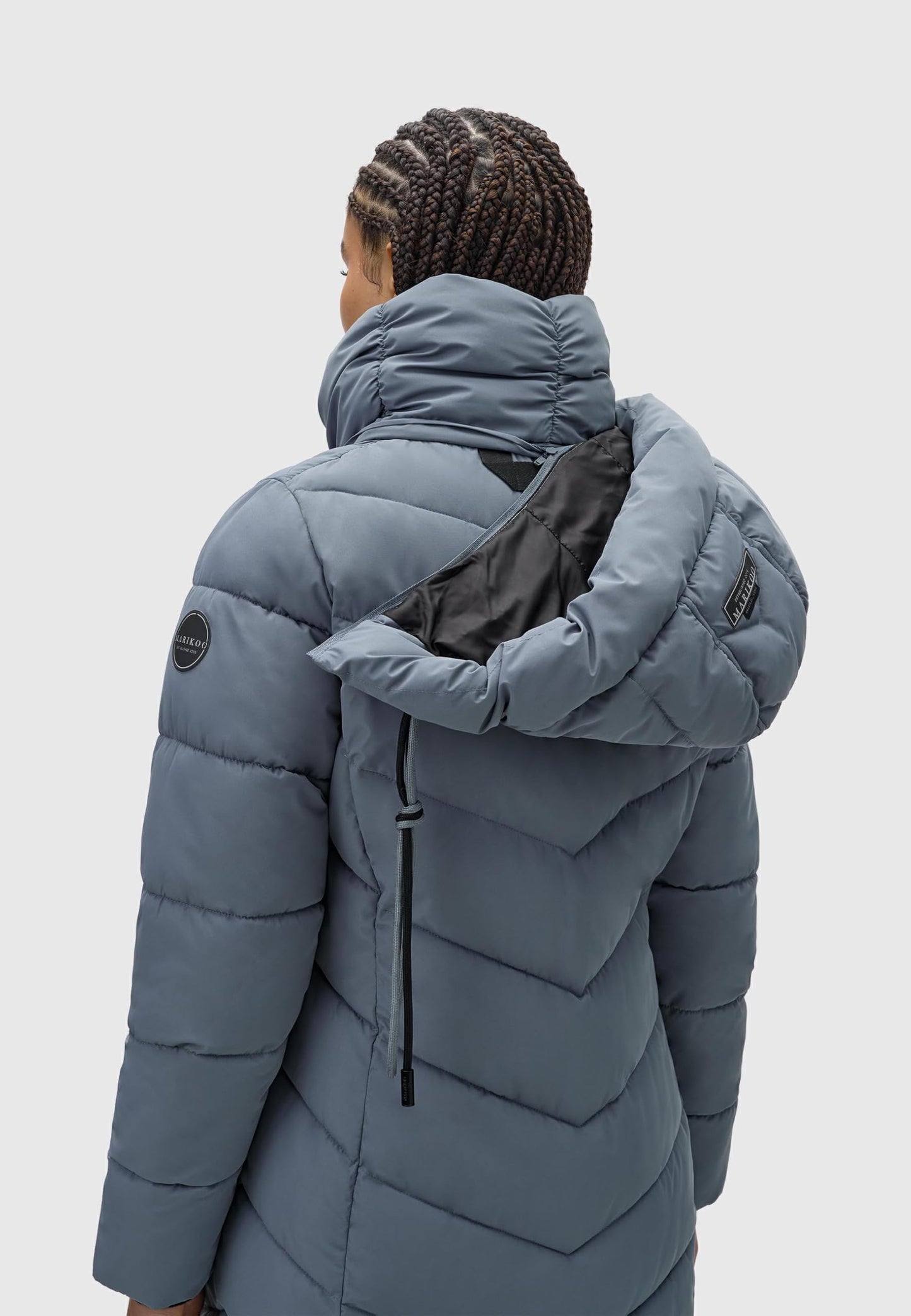 Women's Winter Jacket with Hood | Windproof & Weather-Resistant Jacket | Quilted, Puffy Coat | Sahnekatzii XIV XS-5XL