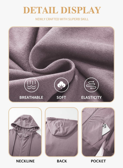 Eytino Women Plus Size Sweatshirts Long Sleeve Zip Up Oversized Casual Hoodies Jackets 2025 Fashion Fall Outfits(1X-5X)