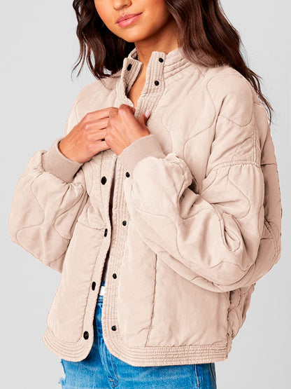 [BLANKNYC] Womens Luxury Clothing Tencel Drop Shoulder Quilted Jacket