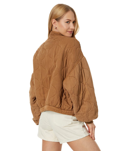 [BLANKNYC] Womens Luxury Clothing Tencel Drop Shoulder Quilted Jacket