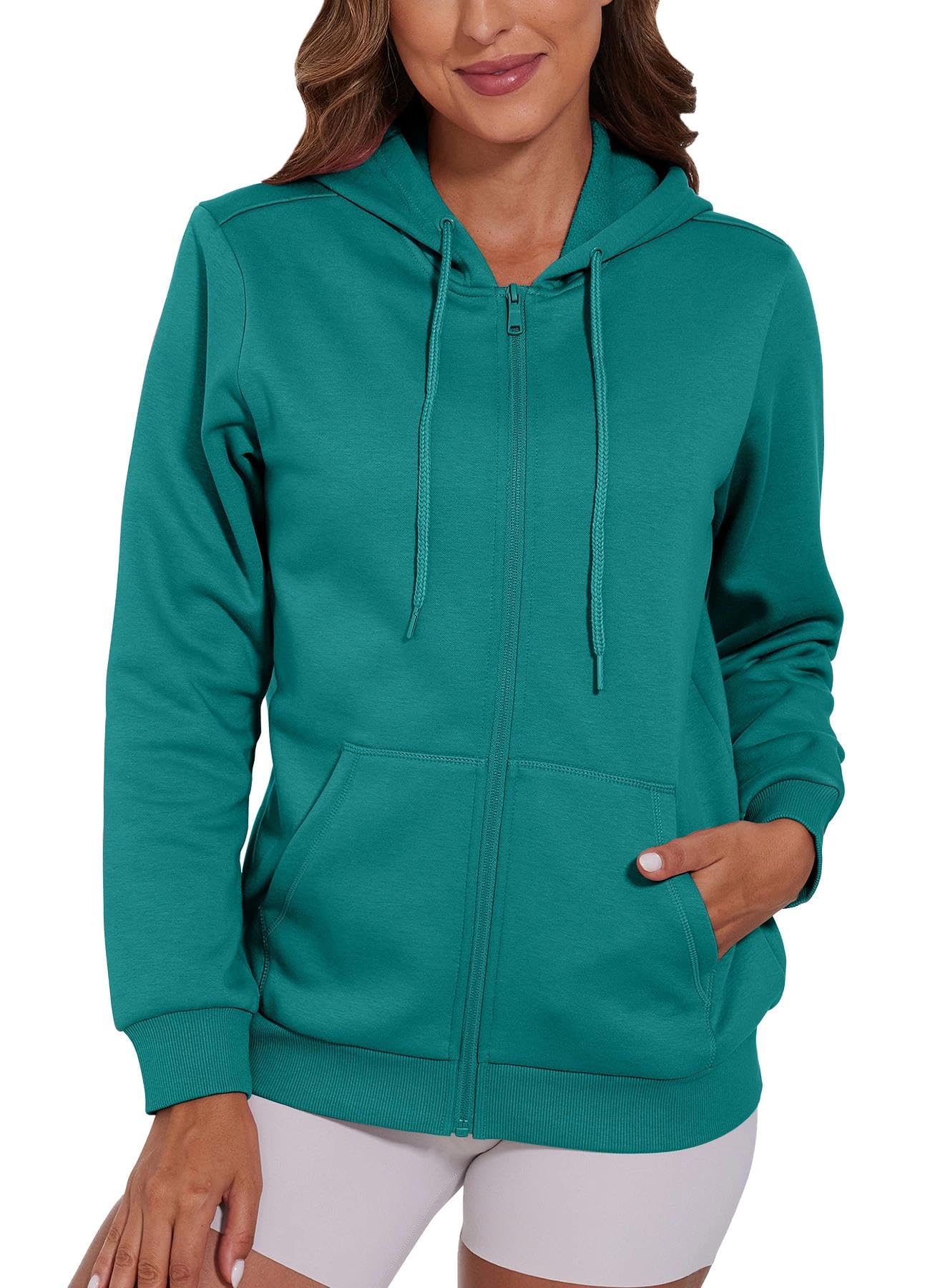 SMENG Womens Zip Up Hoodies Long Sleeve Fit Hooded Sweatshirts 2025 Casual Lightweight Jacket